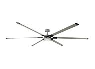 Monte Carlo LED Loft 96 Inch Indoor Ceiling Fan in Painted Brushed Steel
