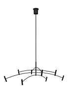 Aerial 1-Light LED Chandelier in Matte Black