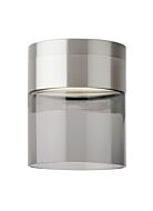 Tech Manette 3000K LED 5 Inch Ceiling Light in Satin Nickel and Transparent Smoke