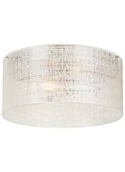 Tech Vetra 13 Inch Ceiling Light in Satin Nickel and Linen