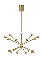 Lody 18-Light LED Chandelier in Aged Brass