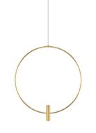 Layla 1-Light LED Pendant in Natural Brass
