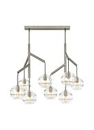 Tech Sedona Contemporary Chandelier in Satin Nickel and Clear
