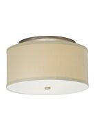 Tech Mulberry 13 Inch Ceiling Light in Satin Nickel and Desert Clay