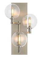 Tech Gambit 18 Inch Wall Sconce in Satin Nickel and Clear
