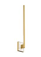 Klee 1-Light LED Wall Mount in Natural Brass with White Marble