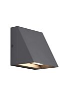Tech Pitch 3000K LED 5 Inch Outdoor Wall Light in Charcoal