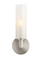 Tech Vetra 2700K LED 13 Inch Outdoor Wall Light in Satin Nickel and Linen