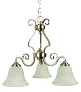 Craftmade Cecilia 3 Light Traditional Chandelier in Brushed Polished Nickel