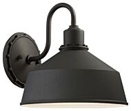 The Great Outdoors Mantiel 10 Inch Outdoor Wall Light in Black