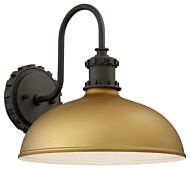 The Great Outdoors Escudilla 12 Inch Outdoor Wall Light in Painted Honey Gold