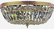 Crystorama 3 Light 16 Inch Ceiling Light in Olde Brass with Clear Swarovski Strass Crystals