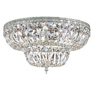 Crystorama 4 Light 18 Inch Ceiling Light in Polished Chrome with Clear Swarovski Strass Crystals