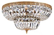 Crystorama 4 Light 18 Inch Ceiling Light in Olde Brass with Clear Spectra Crystals