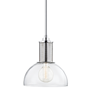 Hudson Valley Halcyon 16 Inch Pendant Light in Polished Nickel