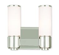 Weston 2-Light Wall Sconce with Bathroom Vanity Light Light in Polished Nickel