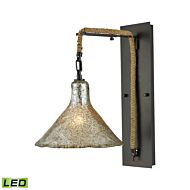 Hand Formed Glass 1-Light LED Wall Sconce in Oil Rubbed Bronze