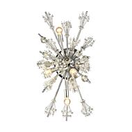 Starburst 4-Light Wall Sconce in Polished Chrome