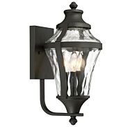 The Great Outdoors Libre 3 Light 17 Inch Outdoor Wall Light in Black