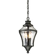 The Great Outdoors Libre 4 Light 21 Inch Outdoor Hanging Light in Black