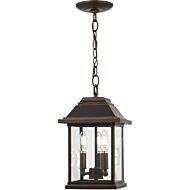 The Great Outdoors Mariner'S Pointe 3 Light 15 Inch Outdoor Hanging Light in Oil Rubbed Bronze with Gold High