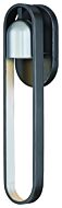 The Great Outdoors Rocketa 18 Inch Outdoor Wall Light in Artisan Black with Silver Accents