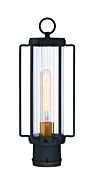 The Great Outdoors Avonlea 17 Inch Outdoor Post Light in Black with Gold