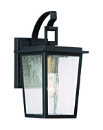 The Great Outdoors Cantebury 14 Inch Outdoor Wall Light in Black with Gold
