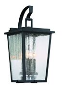 The Great Outdoors Cantebury 4 Light 23 Inch Outdoor Wall Light in Black with Gold