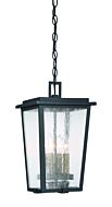 The Great Outdoors Cantebury 4 Light Transitional Outdoor Hanging Light in Black With Gold