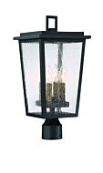 The Great Outdoors Cantebury 4 Light 20 Inch Outdoor Post Light in Black with Gold