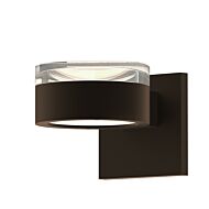 Sonneman REALS 2.5 Inch 2 Light Up/Down LED Wall Sconce in Textured Bronze