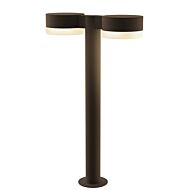 Sonneman REALS 22 Inch 2 Light Frosted White LED Bollard in Textured Bronze
