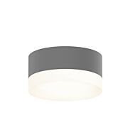 Sonneman REALS 5 Inch Frosted White LED Flush Mount in Textured Gray
