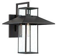 The Great Outdoors Danforth Park Outdoor Wall Light in Oil Rubbed Bronze With Gold Highlight