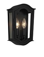 The Great Outdoors Houghton Hall 2 Light Outdoor Wall Light in Sand Coal