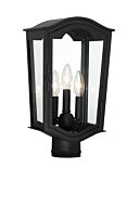 The Great Outdoors Houghton Hall 3 Light Outdoor Post Light in Sand Coal