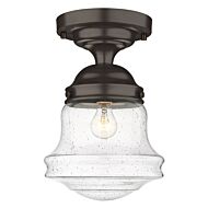 Z-Lite Vaughn 1-Light Flush Mount Ceiling Light In Bronze