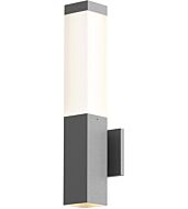 Sonneman Square Column™ 2 Light 20 Inch Wall Sconce in Textured Gray