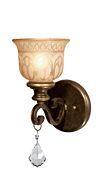 Crystorama Norwalk 14 Inch Wall Sconce in Bronze Umber with Clear Swarovski Strass Crystals