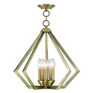 Prism 5-Light Chandelier in Antique Brass