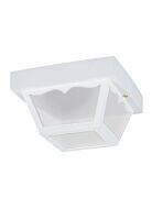 Outdoor Ceiling 1-Light Outdoor Flush Mount in White