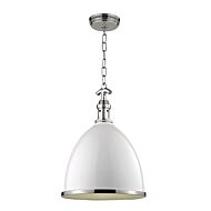 Hudson Valley Viceroy 18 Inch Mini Pendant in White and Polished Nickel