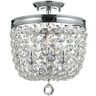 Crystorama Archer 3 Light 12 Inch Ceiling Light in Polished Chrome with Clear Swarovski Strass Crystals
