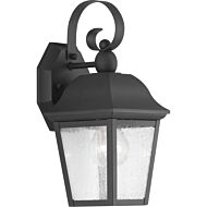 Kiawah 1-Light Wall Lantern in Black