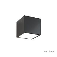 Modern Forms Bloc 1 Light Outdoor Wall Light in Black