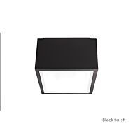 Modern Forms Bloc 1 Light Outdoor Flush Mount in Black
