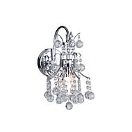 CWI Lighting Princess 1 Light Wall Sconce with Chrome finish