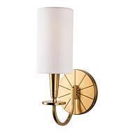 Hudson Valley Mason 12 Inch Wall Sconce in Aged Brass