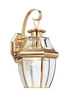 Sea Gull Lancaster 14 Inch Outdoor Wall Light in Polished Brass